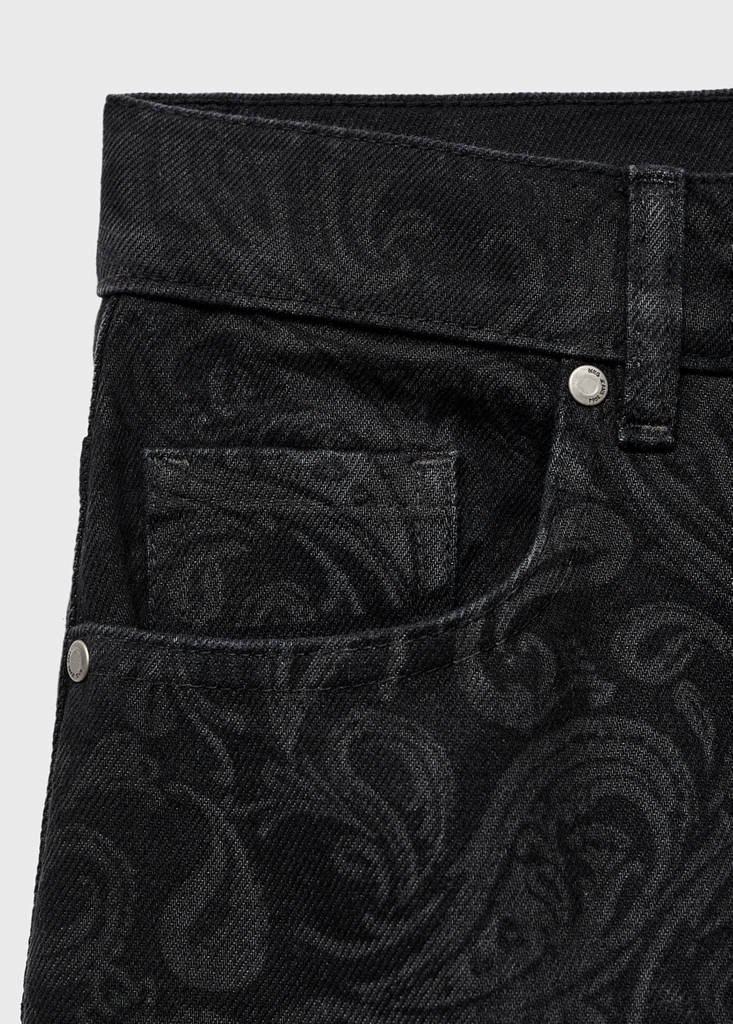 Jean Wide Leg Imprimé Cachemire