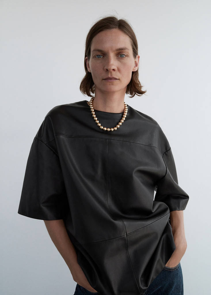 T-Shirt 100 % Cuir Oversize
