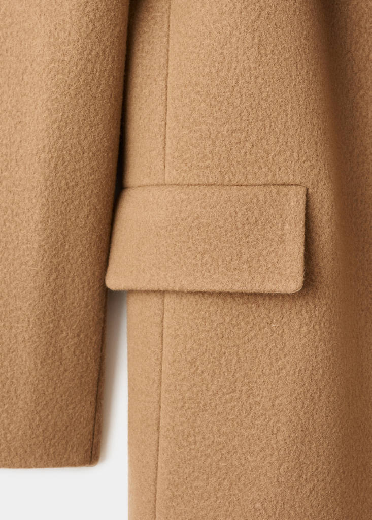 Manteau En Laine À Revers