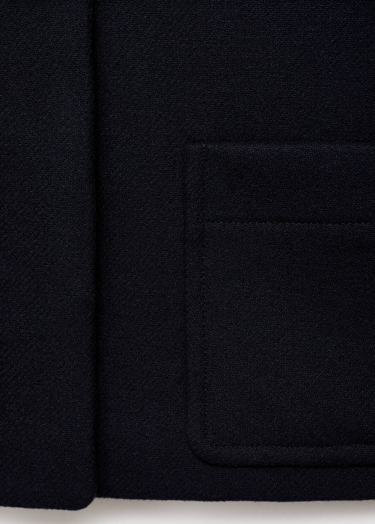 Veste Laine Mélangée Col Effet Mouton