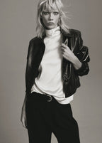Blouse Satinée Col Roulé