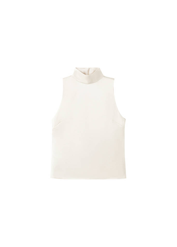Blouse Satinée Col Roulé