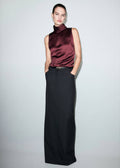 Blouse Satinée Col Roulé