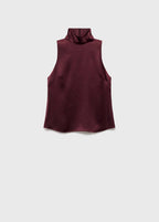 Blouse Satinée Col Roulé