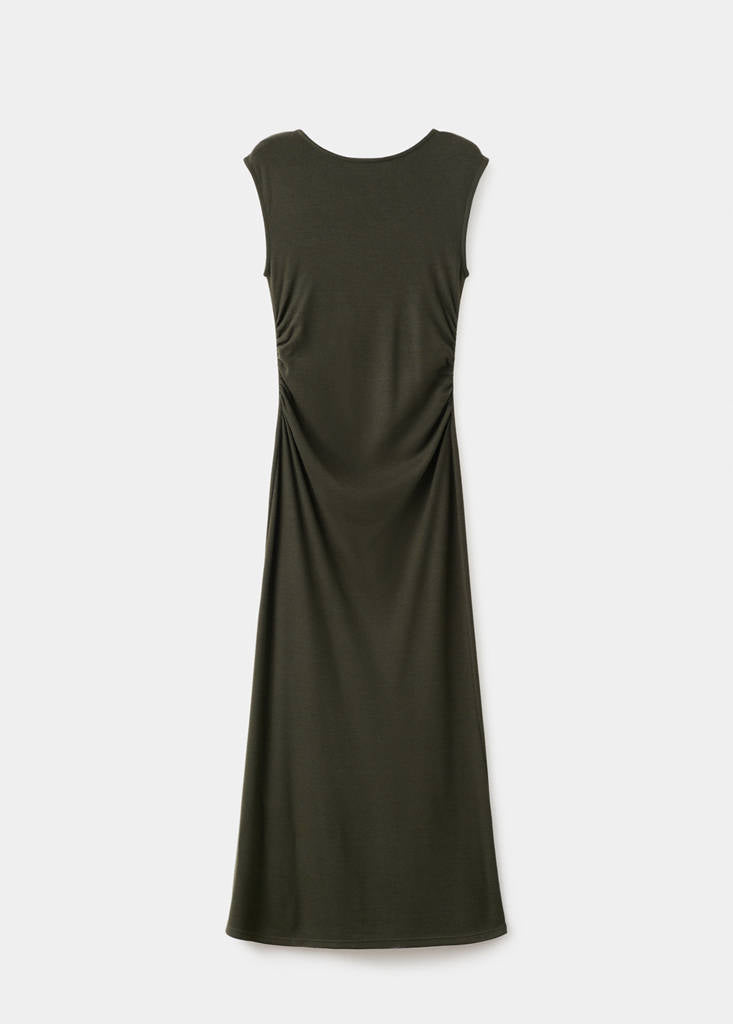 Robe En Maille Fine Avec Fronce Latérale