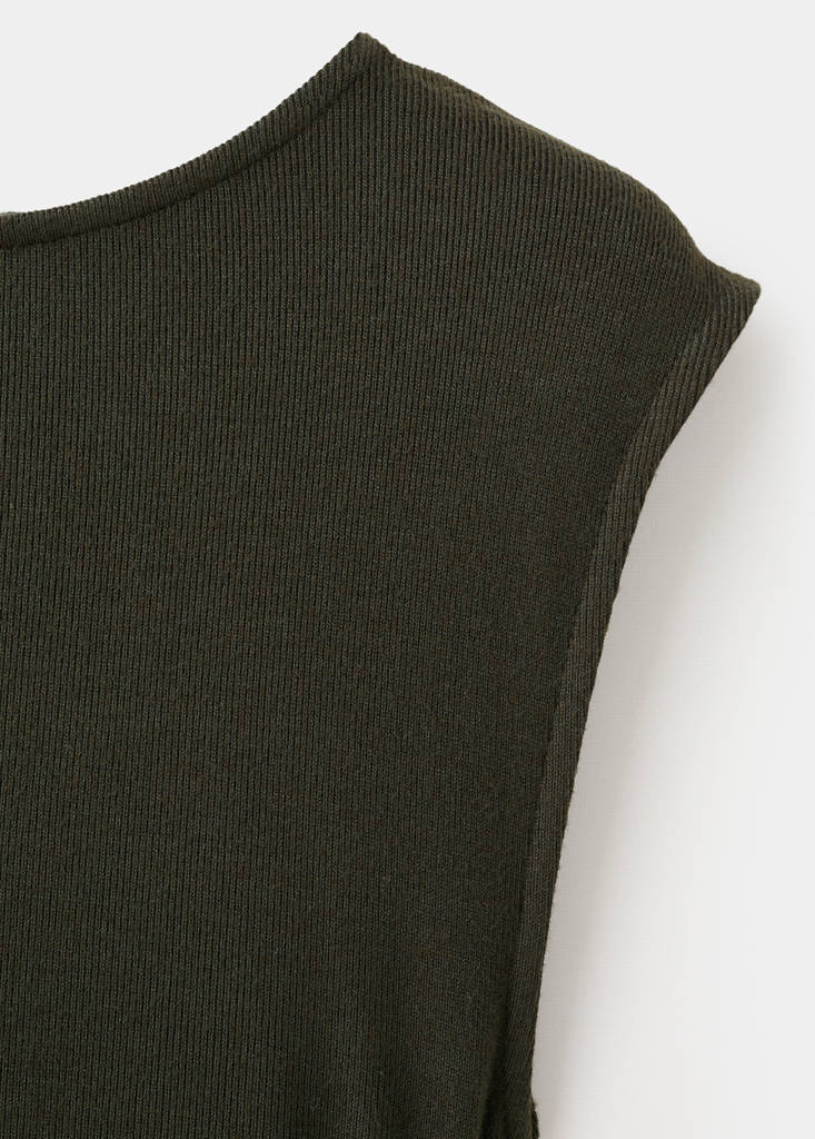 Robe En Maille Fine Avec Fronce Latérale
