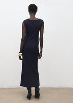 Robe En Maille Fine Avec Fronce Latérale