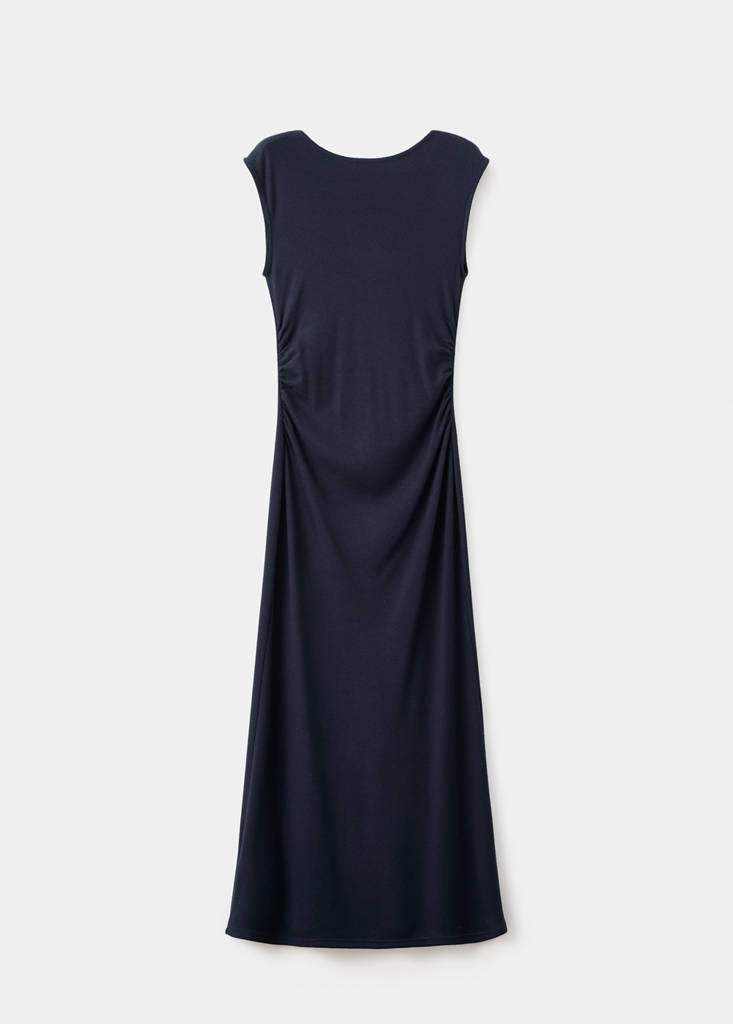Robe En Maille Fine Avec Fronce Latérale