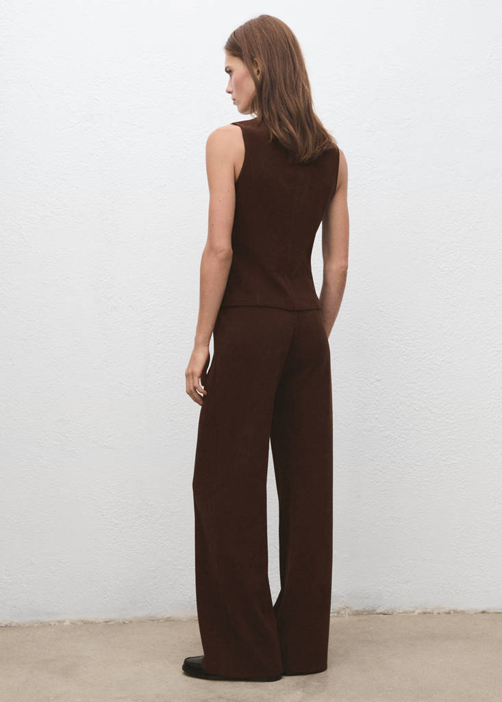 Gilet De Costume En Velours Côtelé