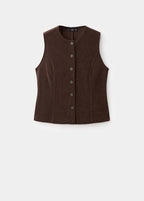 Gilet De Costume En Velours Côtelé