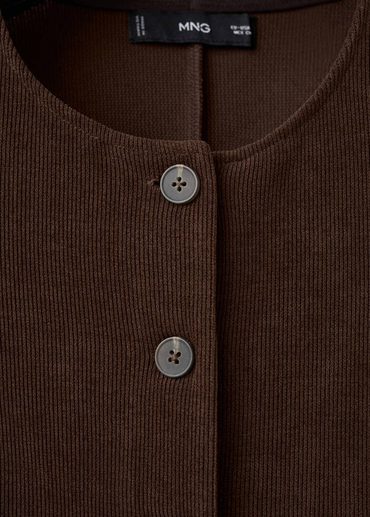 Gilet De Costume En Velours Côtelé