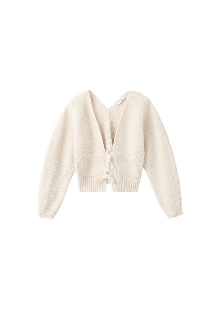 Cardigan Col En V À Ns_x0001_Uds
