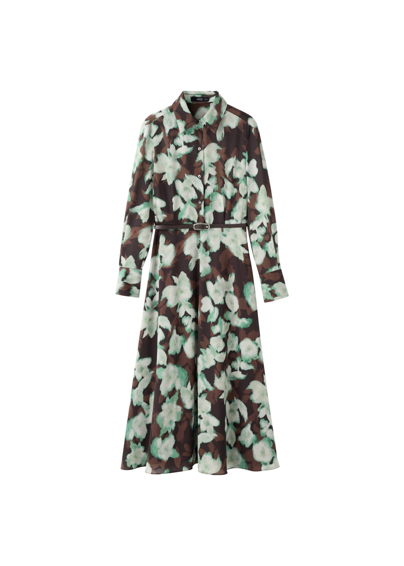 Robe Chemisier Imprimée Avec Ceinture