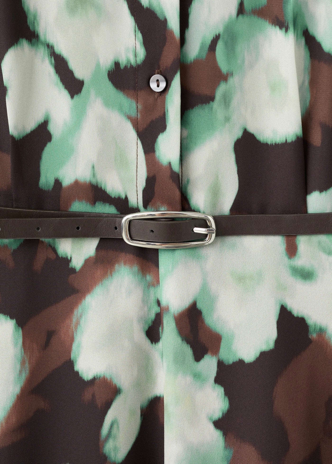 Robe Chemisier Imprimée Avec Ceinture
