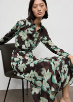 Robe Chemisier Imprimée Avec Ceinture