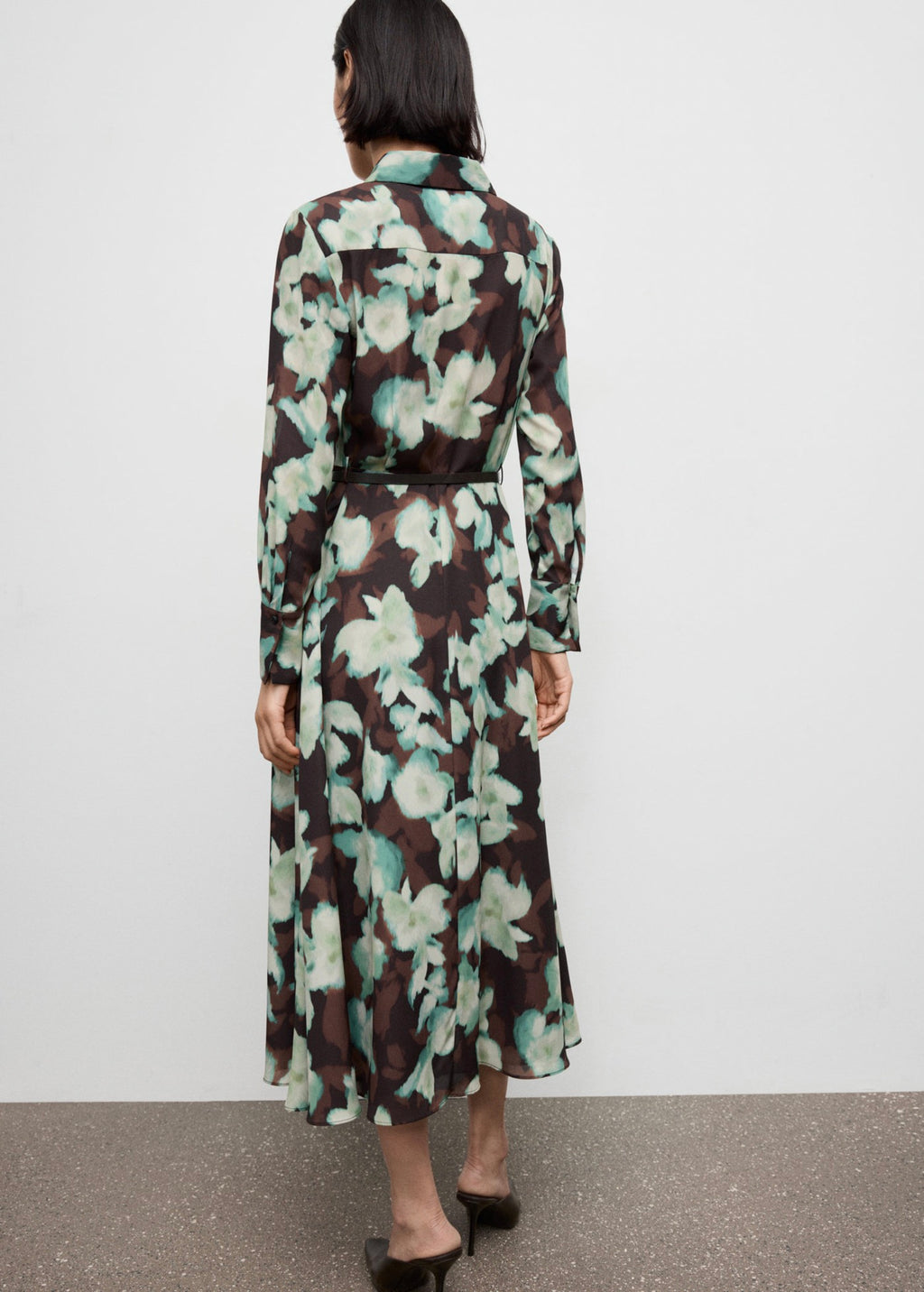 Robe Chemisier Imprimée Avec Ceinture
