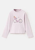 Camiseta Bici Violeta Claro/Pastel - Niña
