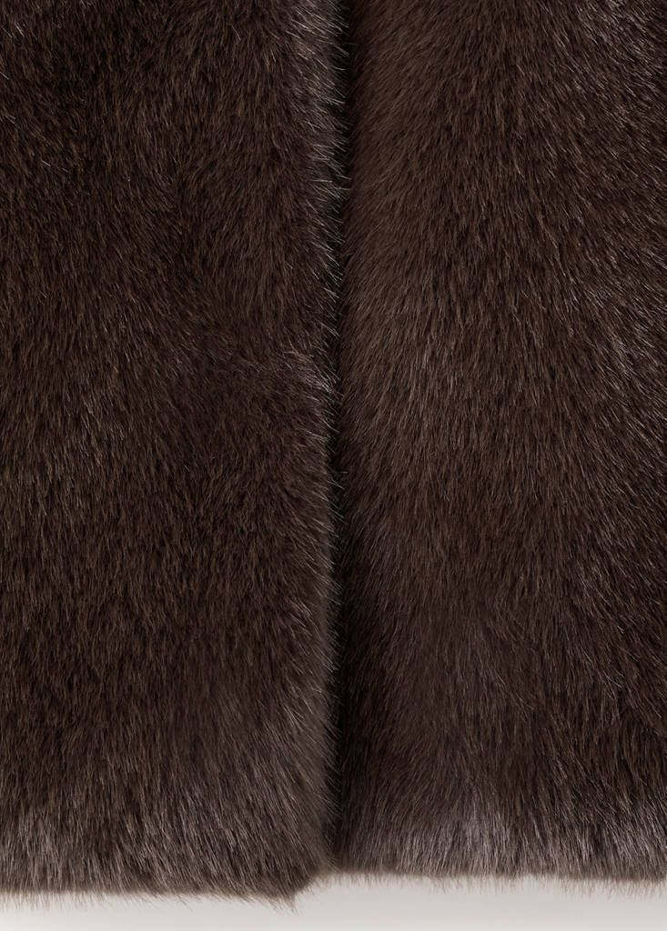 Manteau Fausse Fourrure Revers