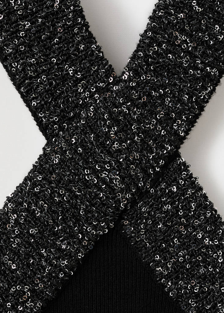 Top Col Halter Brillant