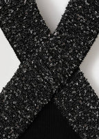 Top Col Halter Brillant