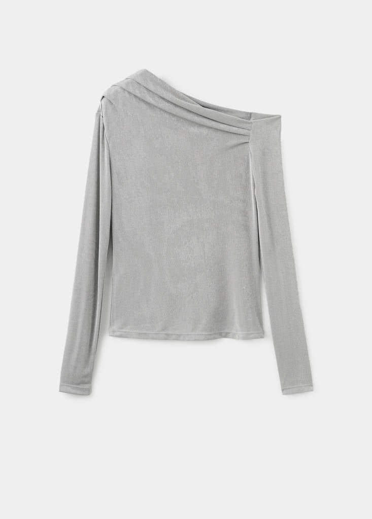 T-Shirt Asymétrique Manches Longues