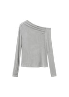 T-Shirt Asymétrique Manches Longues