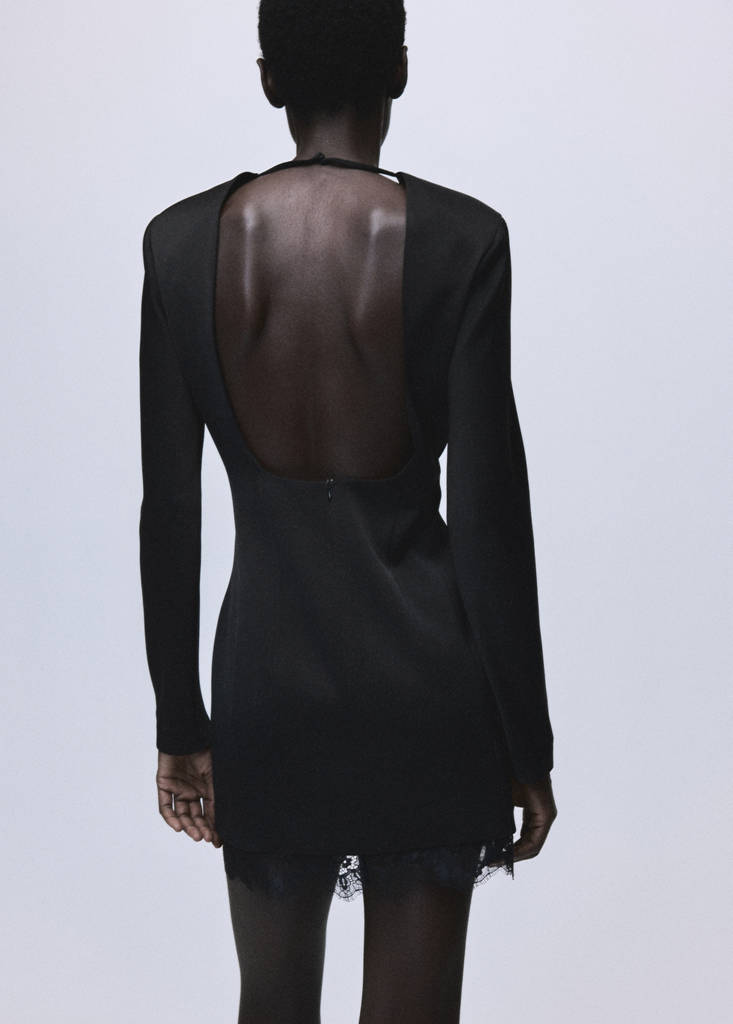 Robe Dos Ouvert Bas Dentelle
