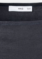 T-Shirt Métallisé À Col Bateau
