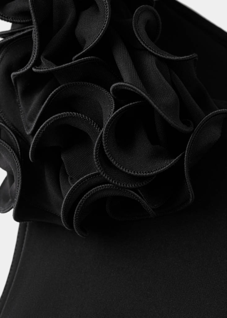 Robe En Maille Fine Avec Fantaisie À Volants