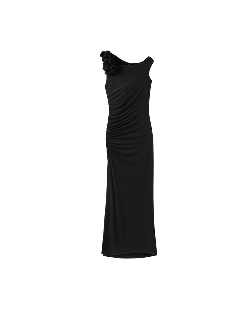 Robe En Maille Fine Avec Fantaisie À Volants