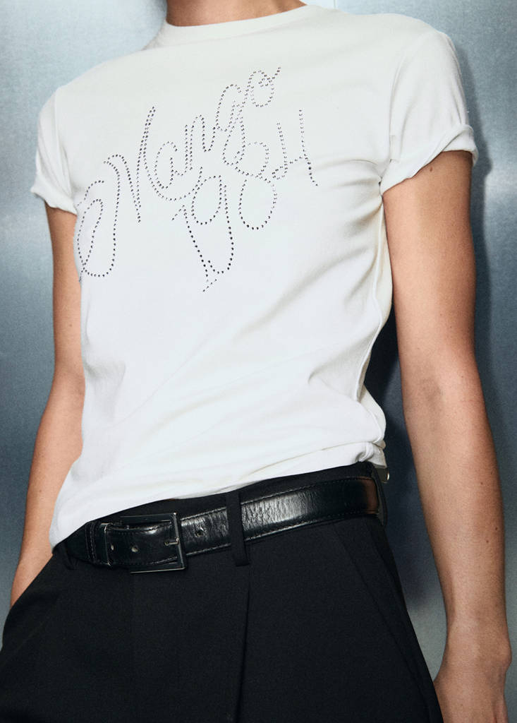 T-Shirt Message Strass