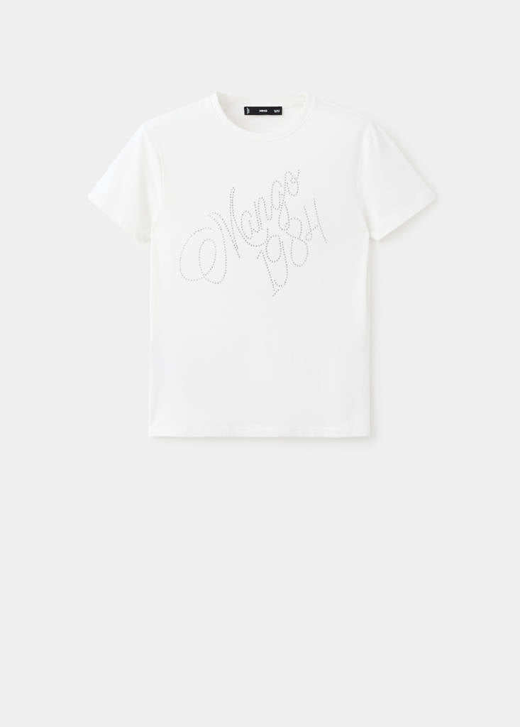T-Shirt Message Strass