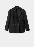 Veste De Costume Laine Mélangée À Rabats