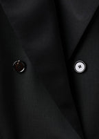 Veste De Costume Laine Mélangée À Rabats