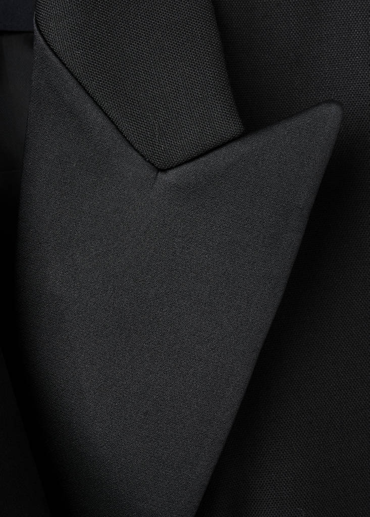 Veste De Costume Laine Mélangée À Rabats
