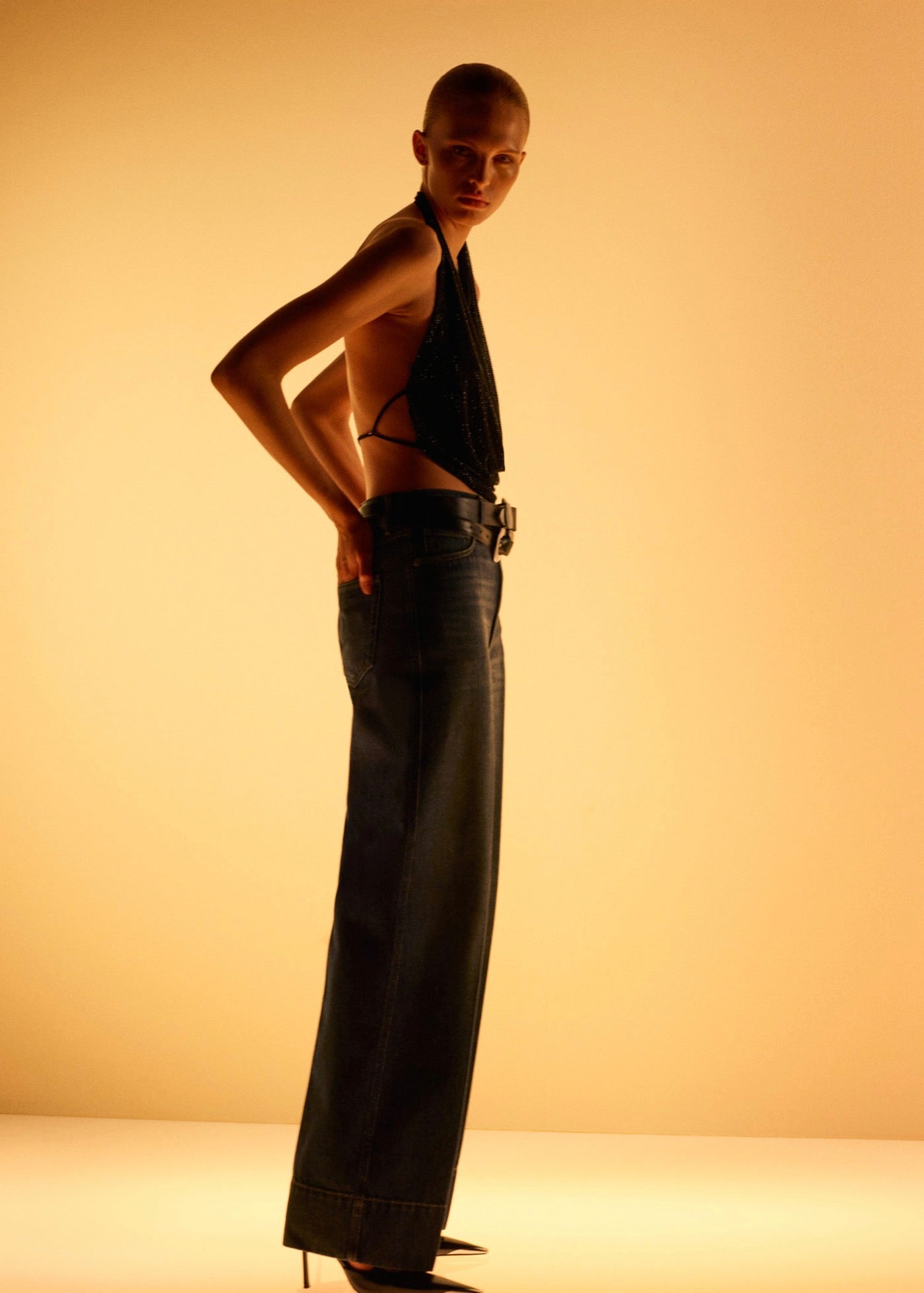 Jean Droit Revers Couture