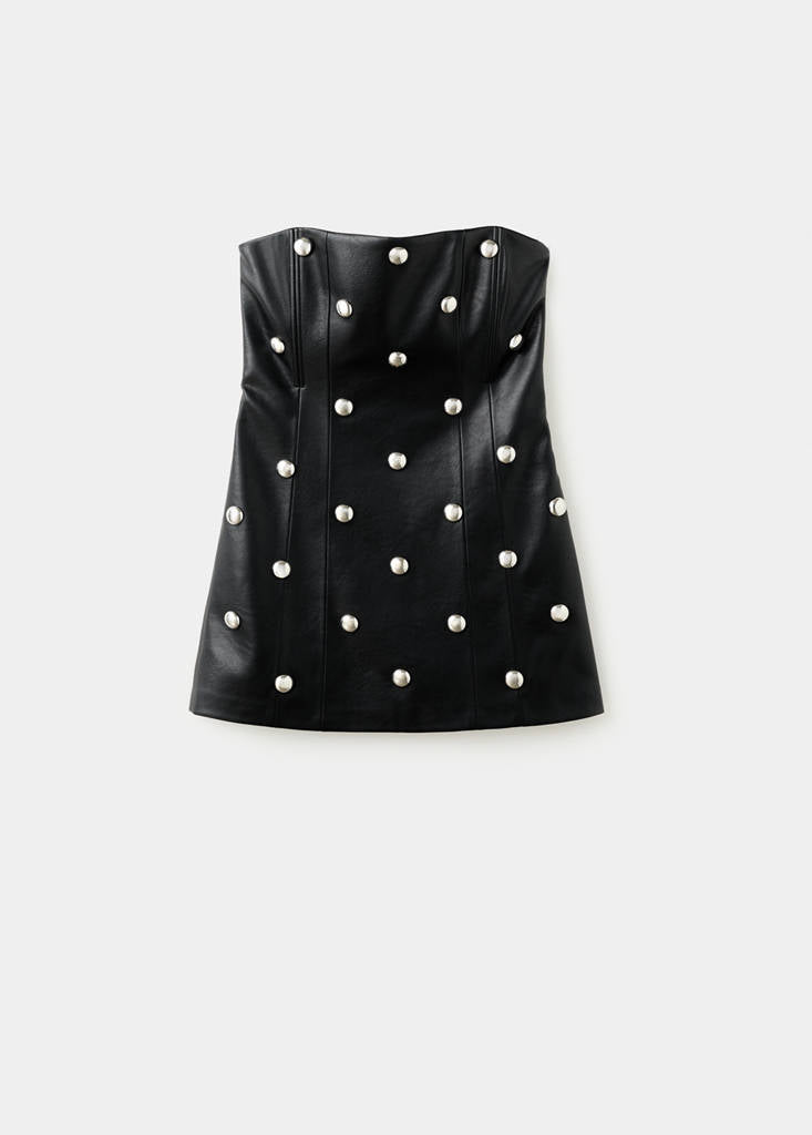 Robe Cuir Synthétique À Clous