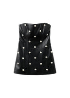 Robe Cuir Synthétique À Clous