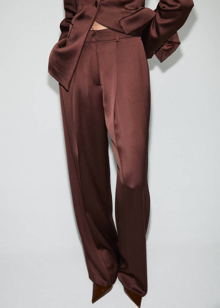 Pantalon De Costume Satiné