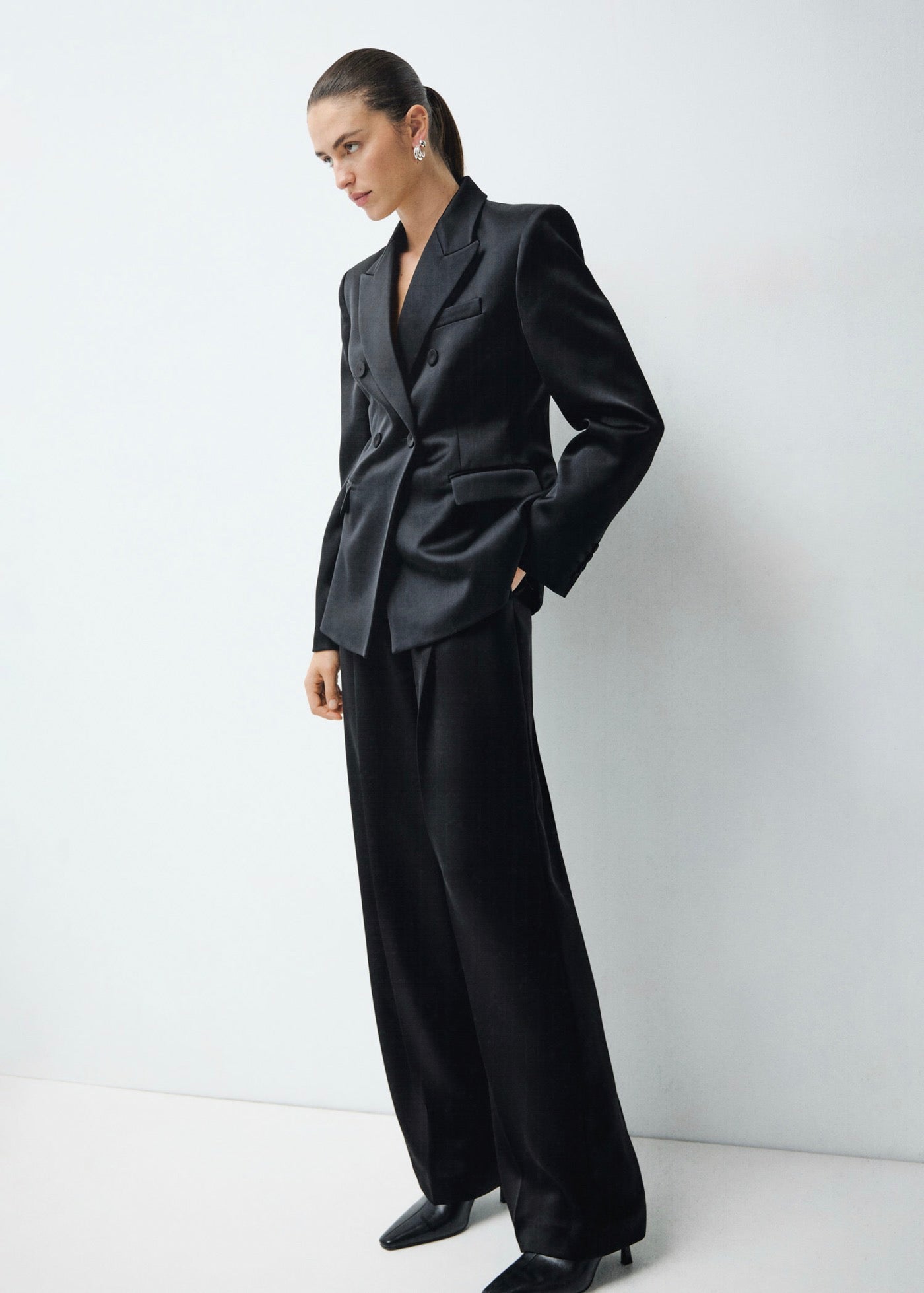 Pantalon De Costume Satiné