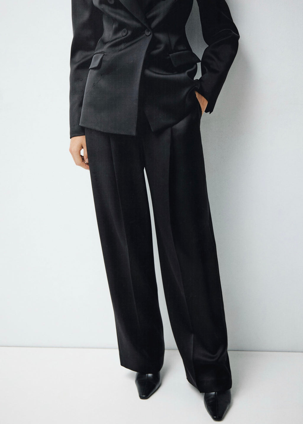Pantalon De Costume Satiné