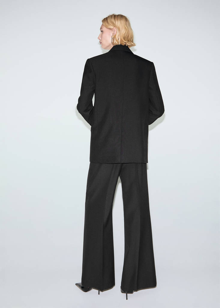 Pantalon Costume Laine Mélangée