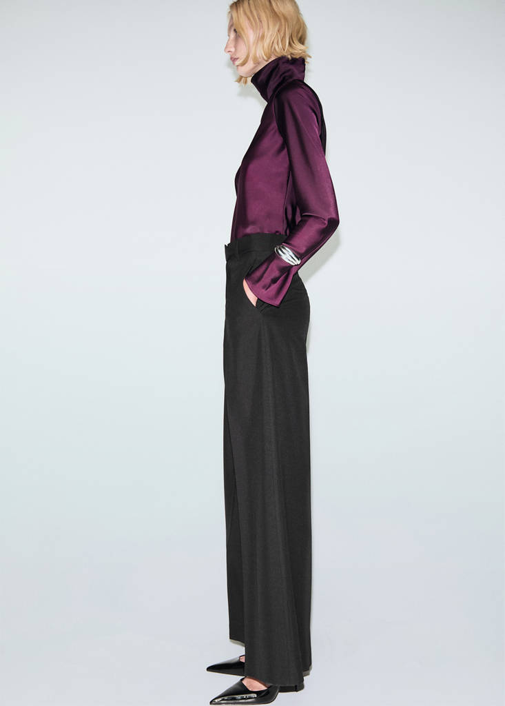 Pantalon Costume Laine Mélangée