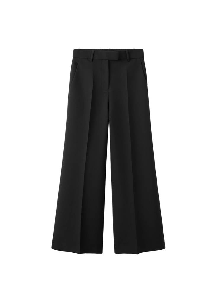 Pantalon Costume Laine Mélangée