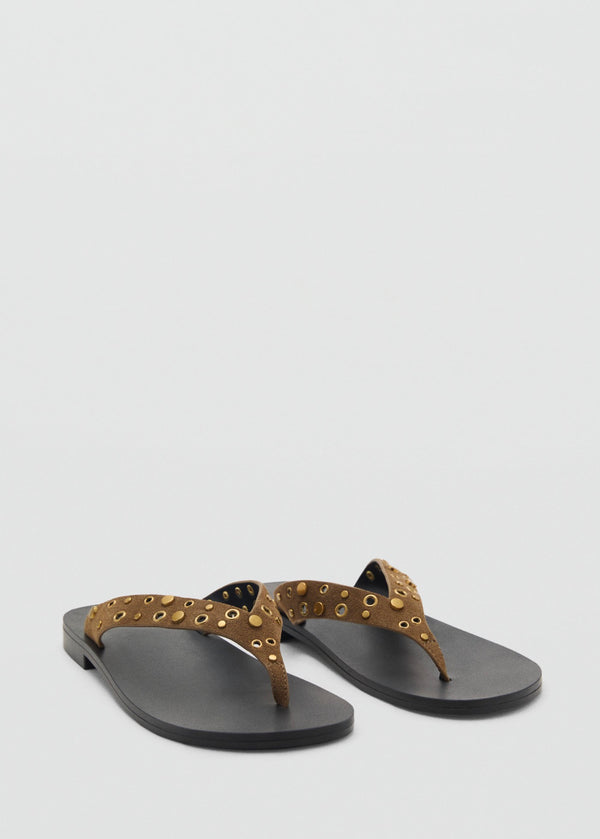 Leather Sandals With Eyelets S_x0001_