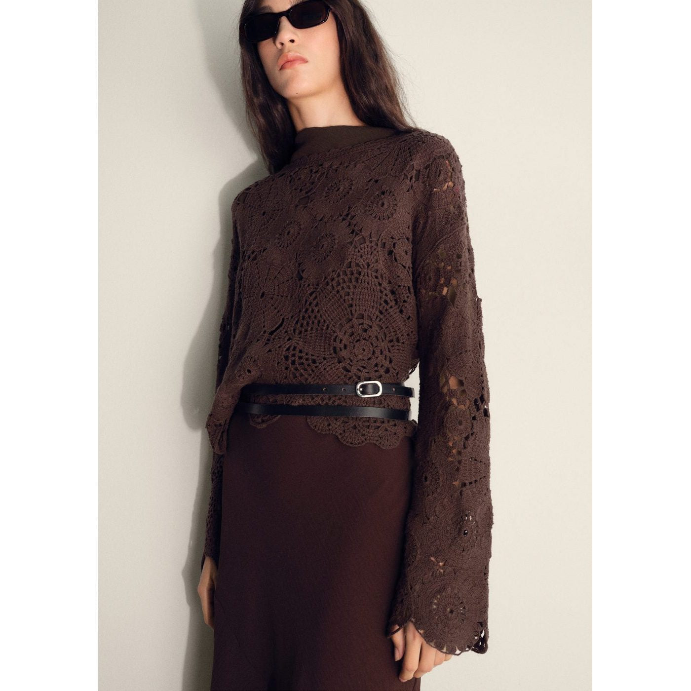 Pull-Over Crochet Fleurs