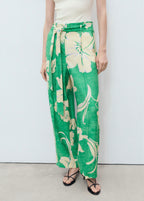 Pantalon Imprimé Ceinture