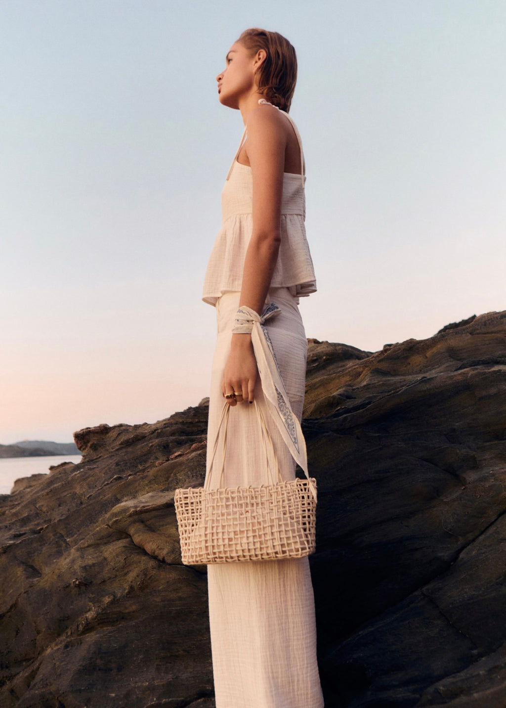 Sac Porté Épaule Tressé Moyen