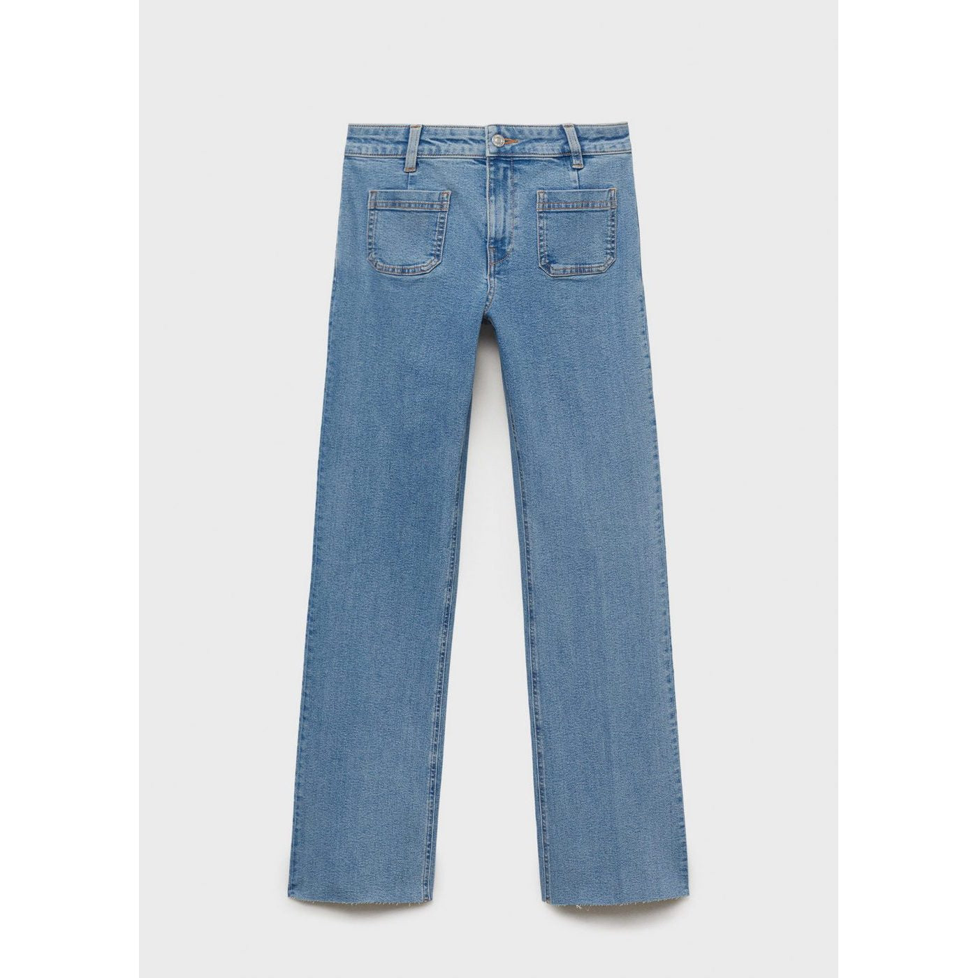 Jean Flare Crop Poches