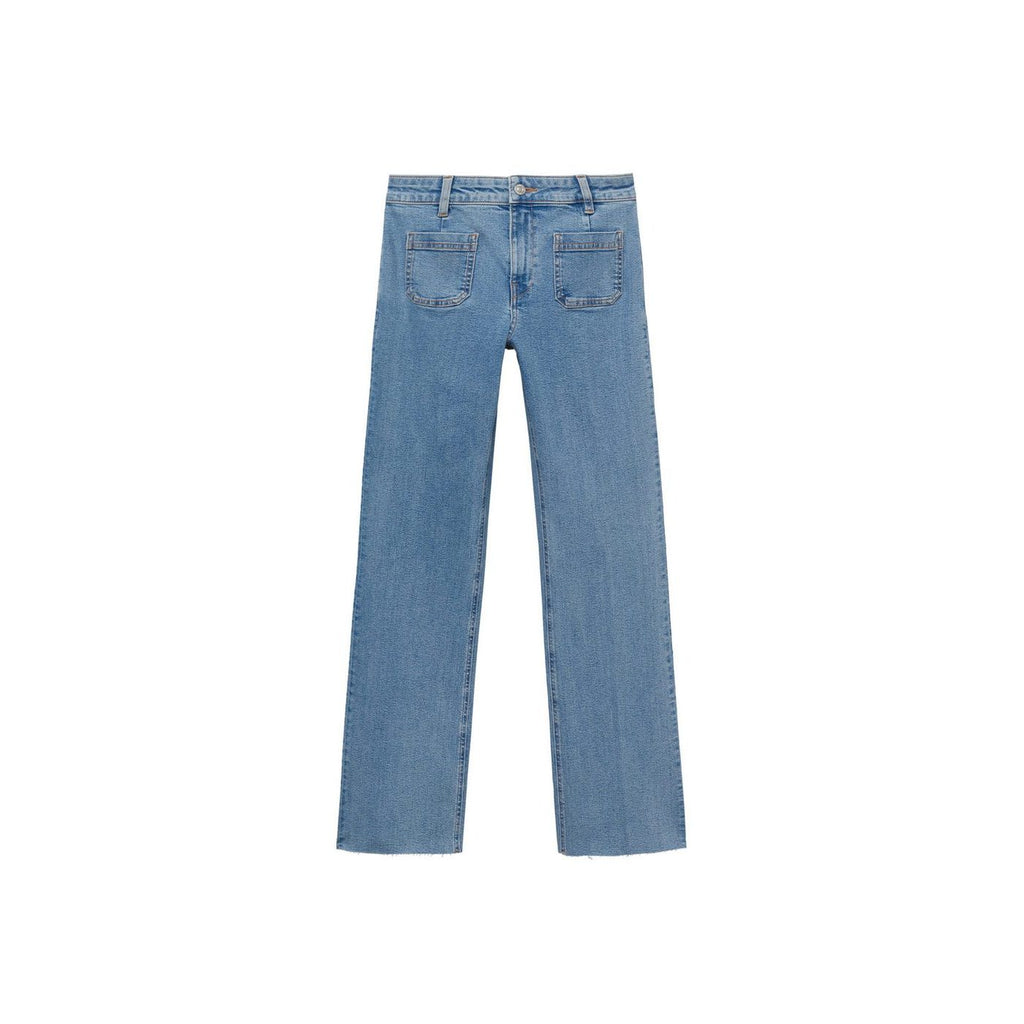 Jean Flare Crop Poches